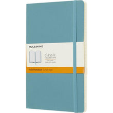 Load image into Gallery viewer, Moleskine Classic L Soft Cover Ruled Notebook (Reef Blue) (One Size)