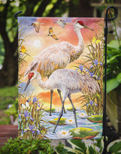 Load image into Gallery viewer, 11 x 15 1/2 in. Polyester Sandhill Cranes Garden Flag 2-Sided 2-Ply