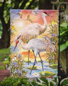 11 x 15 1/2 in. Polyester Sandhill Cranes Garden Flag 2-Sided 2-Ply