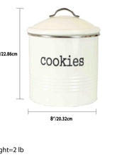 Load image into Gallery viewer, Tin Cookie Jar, Ivory