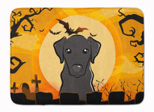 Load image into Gallery viewer, 19 in x 27 in Halloween Black Labrador Machine Washable Memory Foam Mat