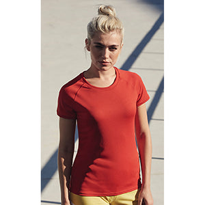 Fruit Of The Loom Ladies/Womens Performance Sportswear T-Shirt (Red)