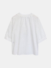 Load image into Gallery viewer, Eyelet Ruffle Collar Blouse