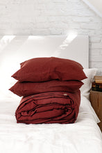 Load image into Gallery viewer, Linen bedding set in Terracotta