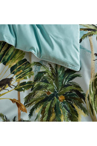 Paoletti Forsteriana Palm Tree Duvet Set (Multicolored) (Queen) (UK - King)