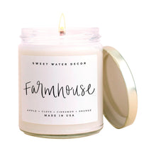 Load image into Gallery viewer, Farmhouse Soy Candle 9 oz - Clear Jar