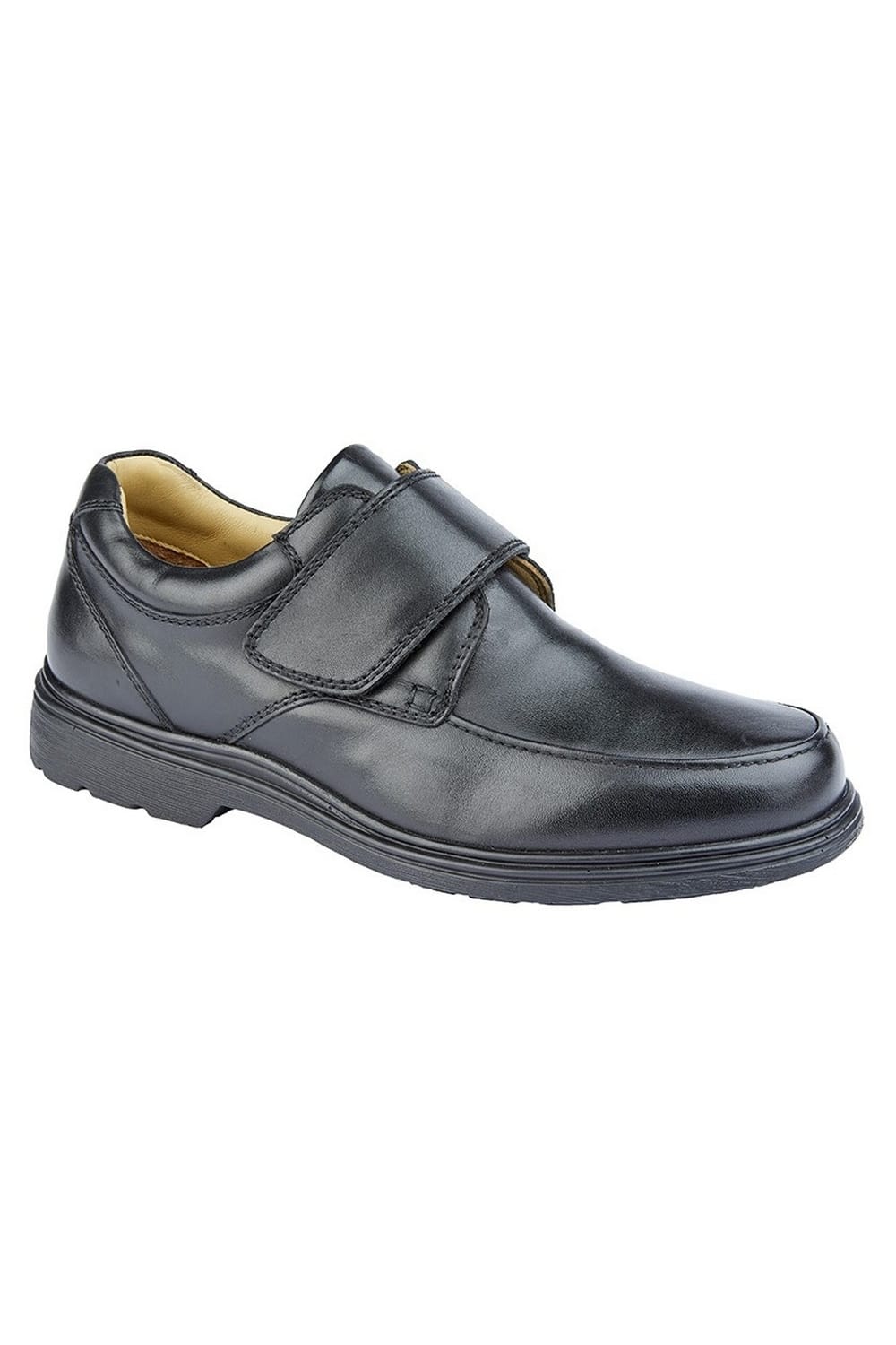 Roamers Mens Leather Shoes (Black)