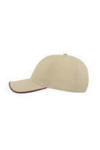 Load image into Gallery viewer, Zoom Piping Sandwich Sports 6 Panel Contrast Baseball Cap - Khaki