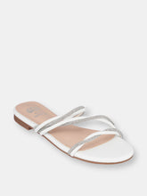Load image into Gallery viewer, Ceela White Flat Sandals
