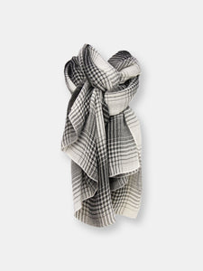 Faded Two Toned Plaid Scarf