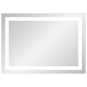 H Rectangle Frameless Anti-Fog LED Wall Bathroom Vanity Mirror