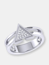 Load image into Gallery viewer, On Point Triangle Diamond Ring in Sterling Silver