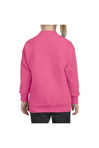 Gildan Childrens Big Boys Heavy Blend Crewneck Sweatshirt (Safety Pink)
