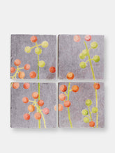 Load image into Gallery viewer, Coaster Set: Brunia on Grey
