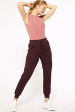 Load image into Gallery viewer, Skinnifit Womens/Ladies Slim Cuffed Jogging Bottoms/Pnats (Burgundy)