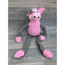Load image into Gallery viewer, Fofos Pig Plush Dog Toy (Pink/Gray) (S)