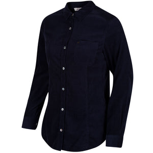 Regatta Great Outdoors Womens/Ladies Maliyah Coolweave Cotton Cord Shirt (Navy)
