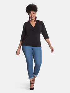 Rouched Wrap Top (Curve)
