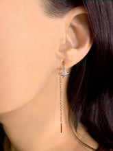 Load image into Gallery viewer, North Star Tack-In Diamond Earrings In 14K Yellow Gold Vermeil On Sterling Silver