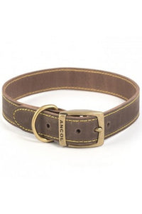 Ancol Timberwolf Leather Collar (10-12in)