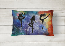 Load image into Gallery viewer, 12 in x 16 in  Outdoor Throw Pillow Dancers Canvas Fabric Decorative Pillow