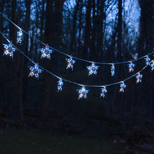 Load image into Gallery viewer, Solar Powered String Lights with 20 Silver Metal Stars