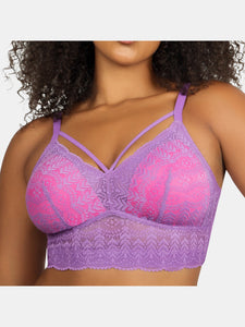 Mia Lace Wire-Free Padded Lace Bralette - Light Orchid