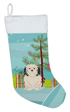 Load image into Gallery viewer, Merry Christmas Tree Lowchen Christmas Stocking