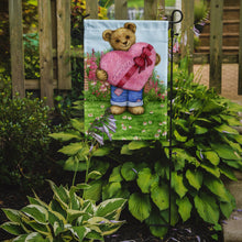 Load image into Gallery viewer, 11 x 15 1/2 in. Polyester Valentine Teddy Bear with Chocolates Garden Flag 2-Sided 2-Ply