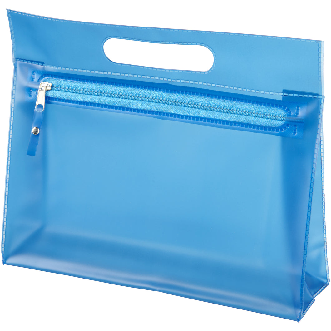 Paulo Transparent PVC Toiletry Bag - Blue
