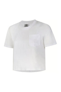 Womens/Ladies Diamond Crop T-Shirt - White
