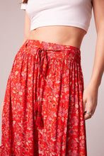 Load image into Gallery viewer, Ninette Crimson Floral Maxi Skirt