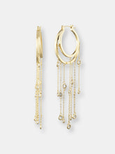 Load image into Gallery viewer, Juliette Hoop Earrings with Dangling Chains