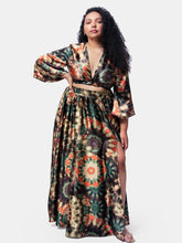 Load image into Gallery viewer, Amiyah Wrap Crop Top and Maxi Swing Skirt Two Piece Set