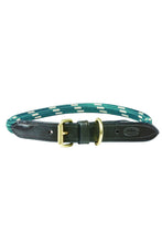 Load image into Gallery viewer, Weatherbeeta Rope Leather Dog Collar (Hunter Green/Brown) (M)