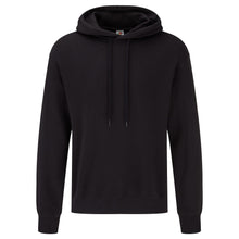 Load image into Gallery viewer, Fruit Of The Loom Adults Unisex Classic Hooded Basic Sweatshirt (Black)