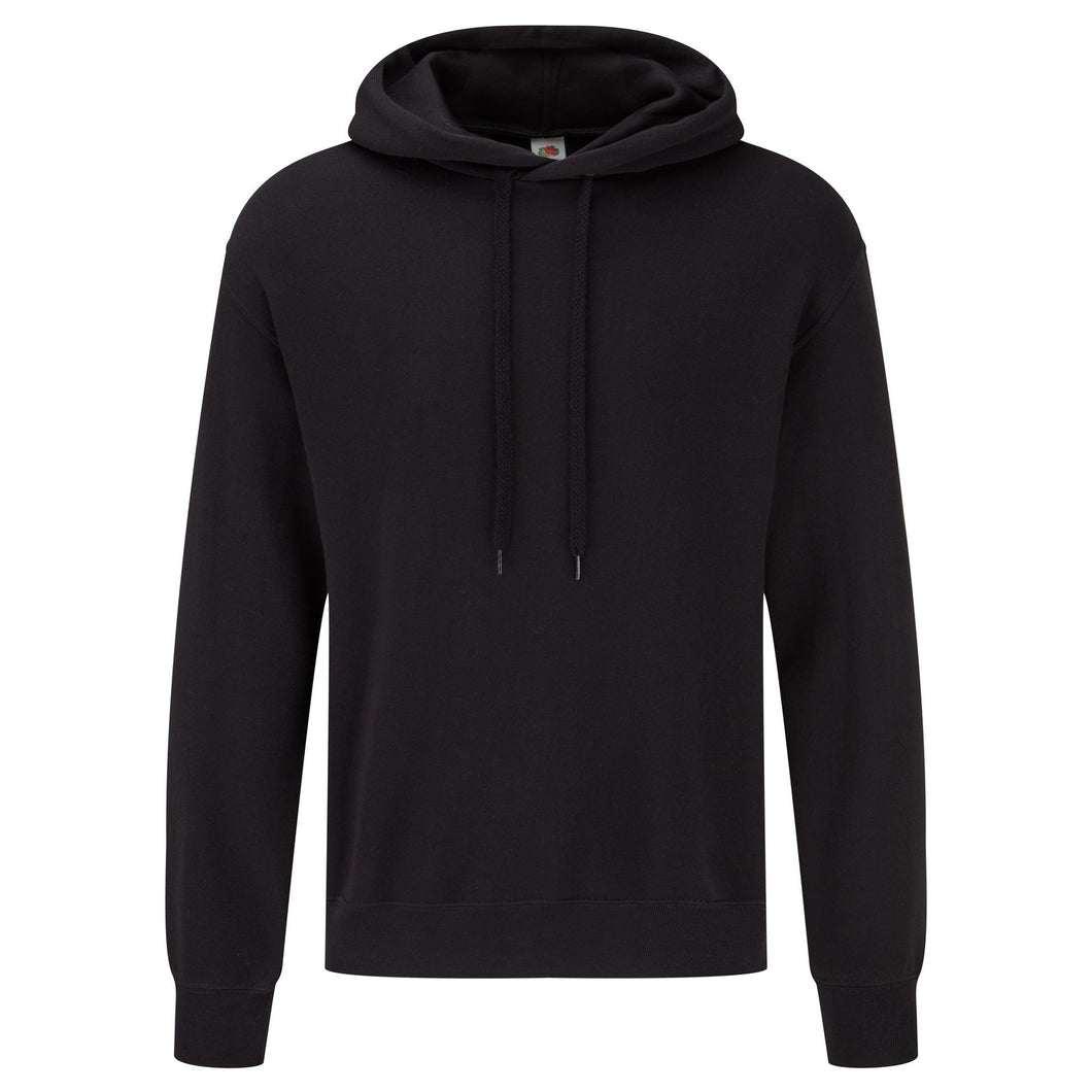 Fruit Of The Loom Adults Unisex Classic Hooded Basic Sweatshirt (Black)