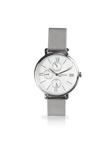 Jacqueline ES5099 Elegant Japanese Movement Fashionable Multifunction Stainless Steel Mesh Watch