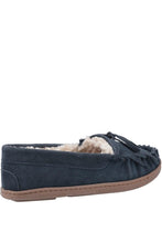 Load image into Gallery viewer, Womens/Ladies Addy Slip On Leather Slipper - Navy