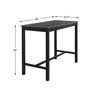 Nashua 4-Piece Rectangular Black And Gray Wood Top Counter Height Dining Room Set