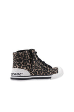 Load image into Gallery viewer, Womens/Ladies Jazzin Hi Tampa Leopard Canvas Shoes (Natural)