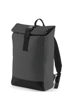 Load image into Gallery viewer, Bagbase Reflective Roll Top Knapsack (Black/Reflective) (One Size)