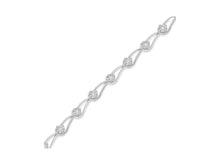 Load image into Gallery viewer, Sterling Silver Rose Cut Diamond Fashion Tennis Bracelet