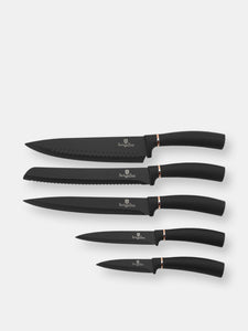 Berlinger Haus 6-Piece Knife Set w/ Magnetic Holder Carbon Pro Collection