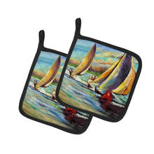 Load image into Gallery viewer, Knost Reggata Sailboats Pair of Pot Holders