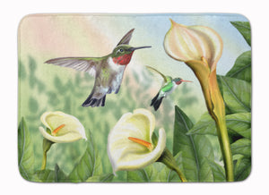 19 in x 27 in Lily and the Hummingbirds Machine Washable Memory Foam Mat