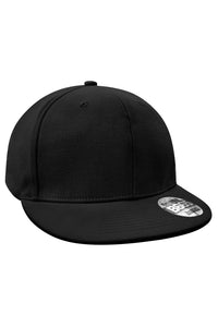 Beechfield Mens Flat Peak Rapper Cap (Black)