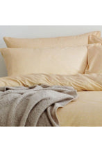 Load image into Gallery viewer, The Linen Yard Holbury Duvet and Pillowcase Set (Ochre) (Queen) (UK - King)