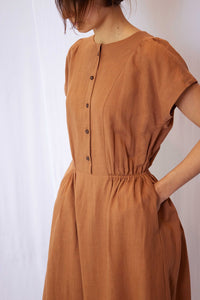 Button Front Midi Dress