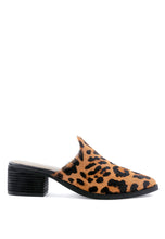 Load image into Gallery viewer, Palma Leopard Print Stacked Heel Mules
